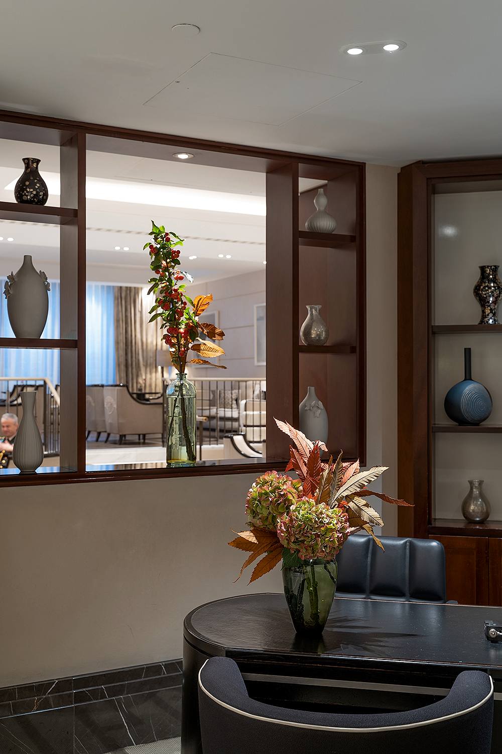 Autumn vases at The Intercontinental Hotel